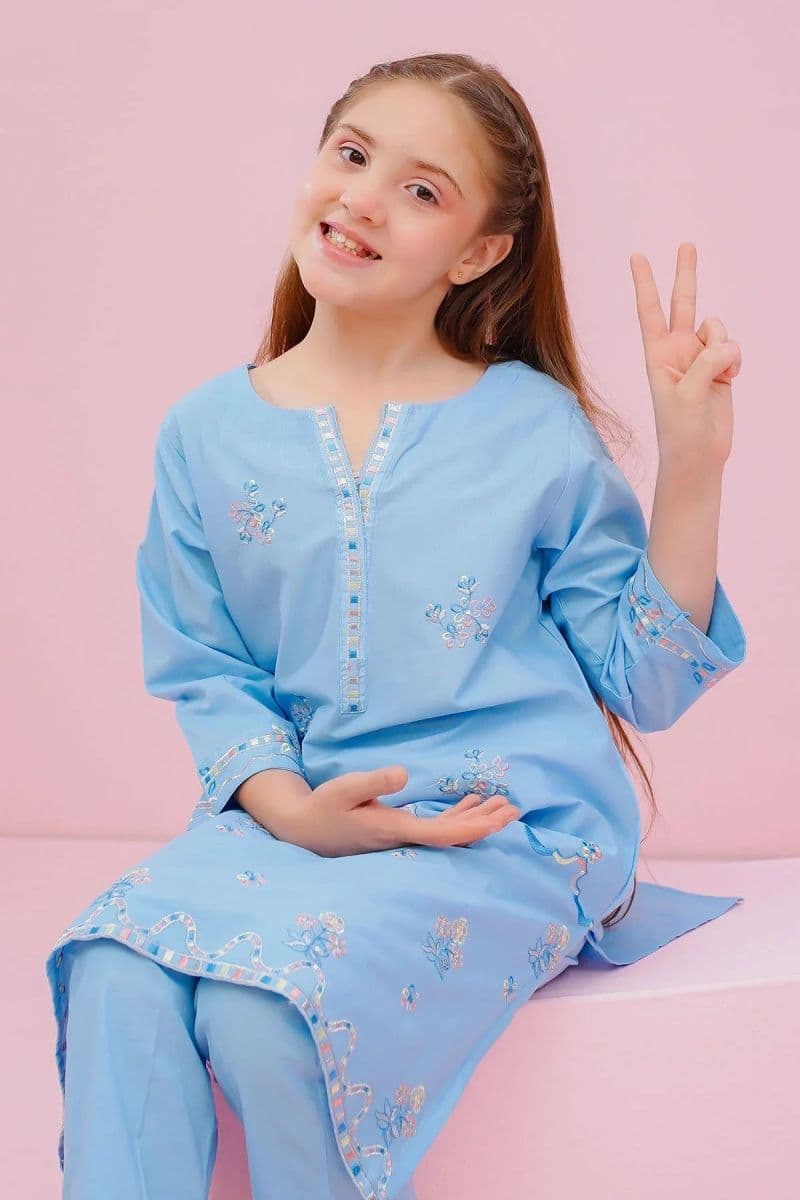 Cotton Embroidered 3 Pc Suit thumbnail