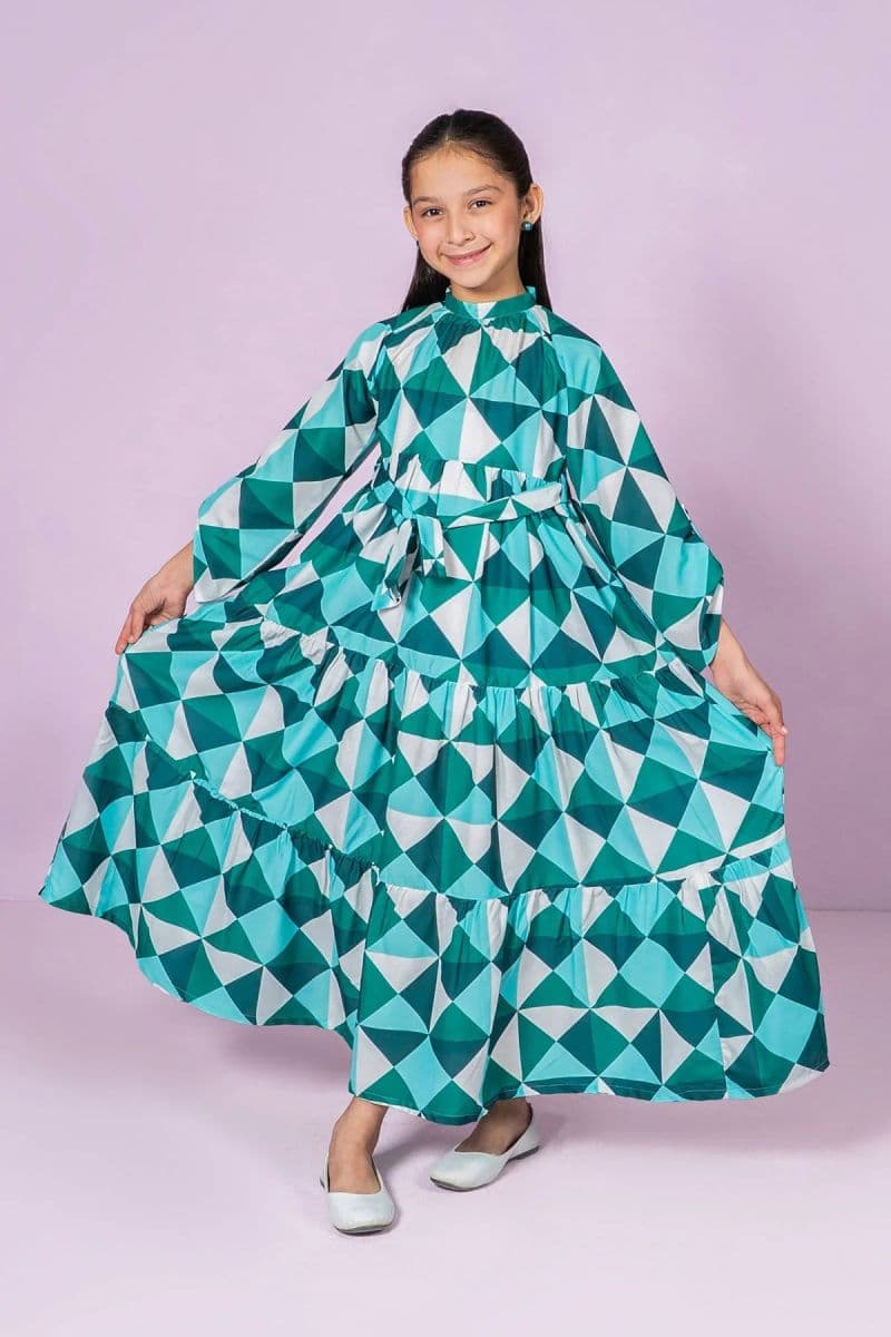 Digital Printed Poly Lawn Dress thumbnail