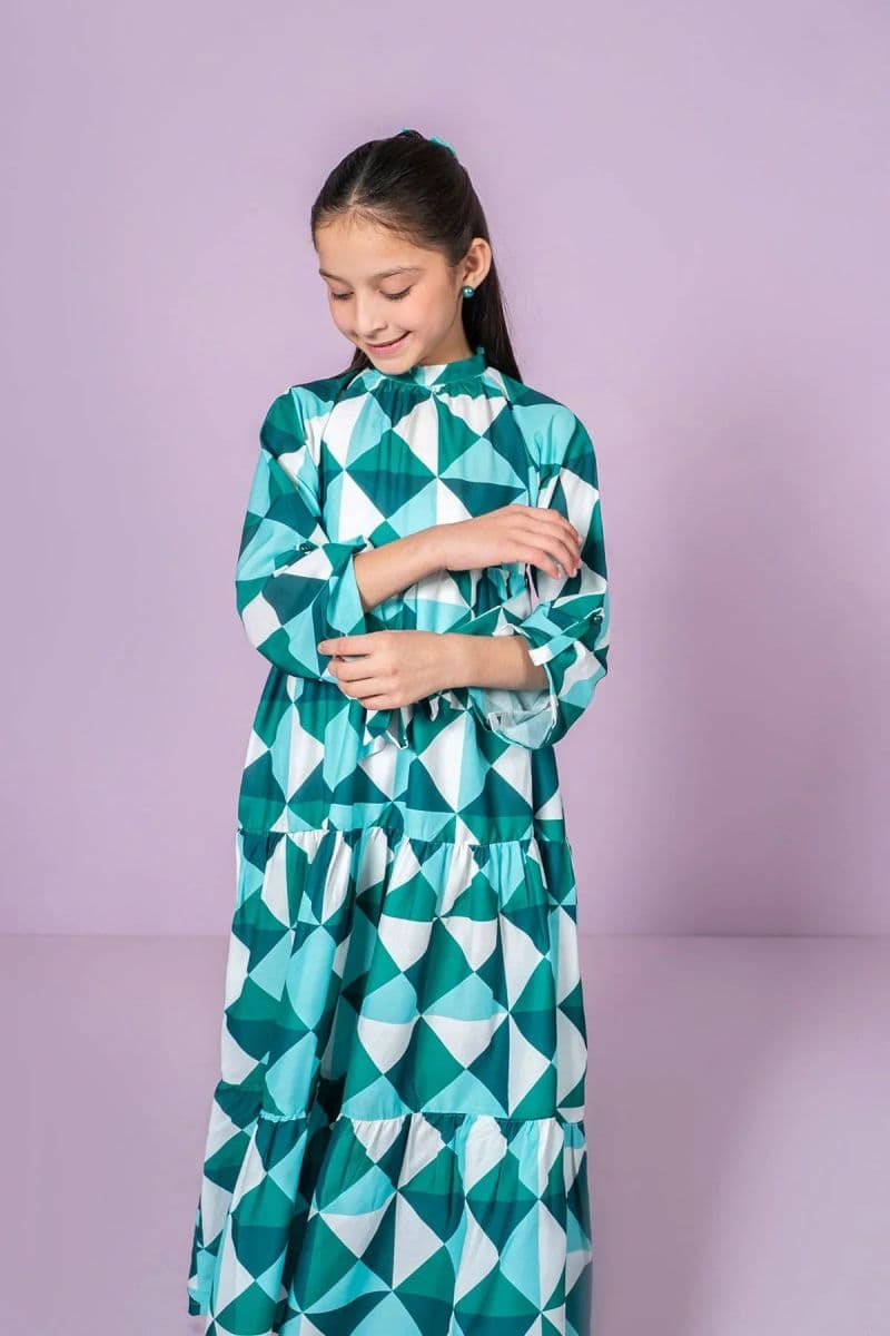 Digital Printed Poly Lawn Dress thumbnail