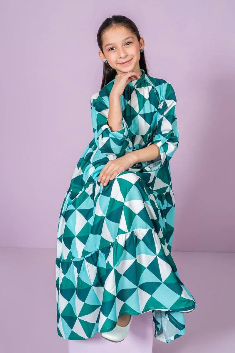 Digital Printed Poly Lawn Dress thumbnail