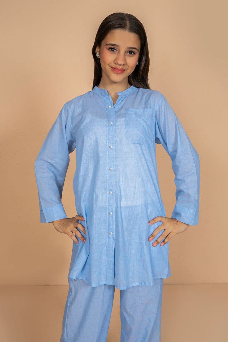 Chambray Cotton 2 Pc Suit thumbnail