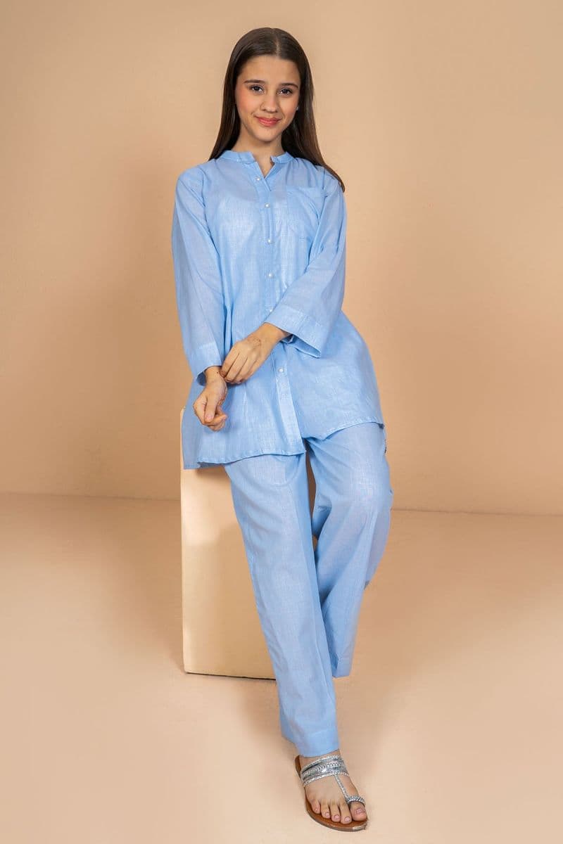 Chambray Cotton 2 Pc Suit thumbnail