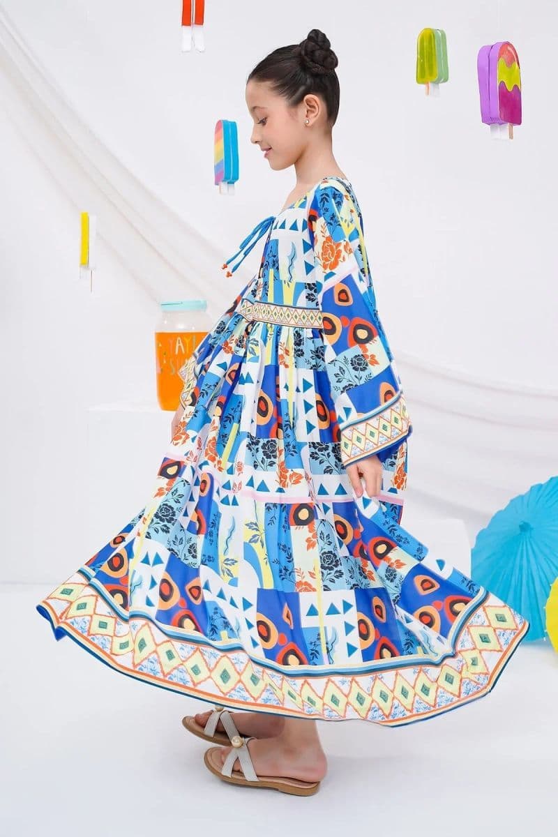 Digital Printed Poly Lawn Dress thumbnail