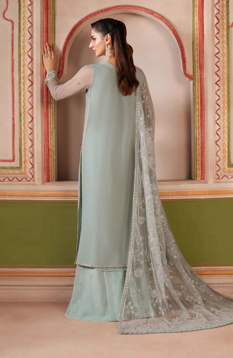 Embroidered Raw Silk Unstitched Suit (HF-05) thumbnail