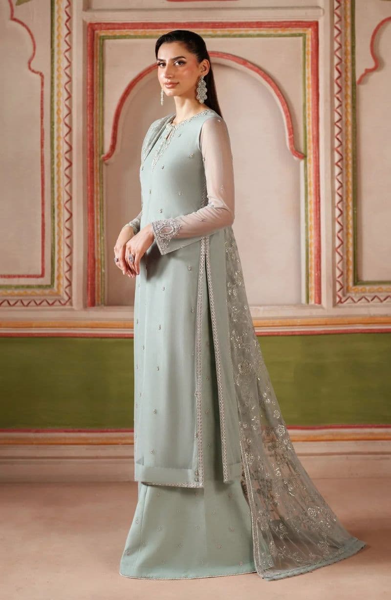 Embroidered Raw Silk Unstitched Suit (HF-05) thumbnail