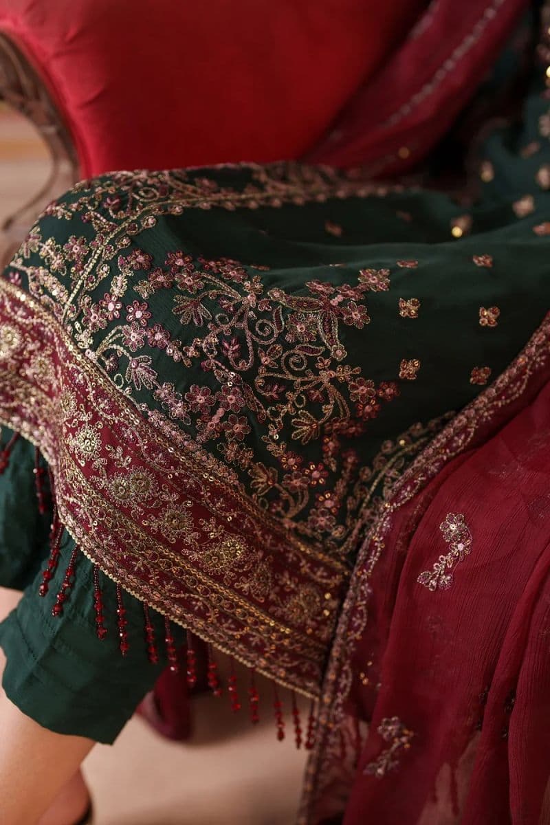 Embroidered Raw Silk Unstitched Suit (MUF-07) thumbnail
