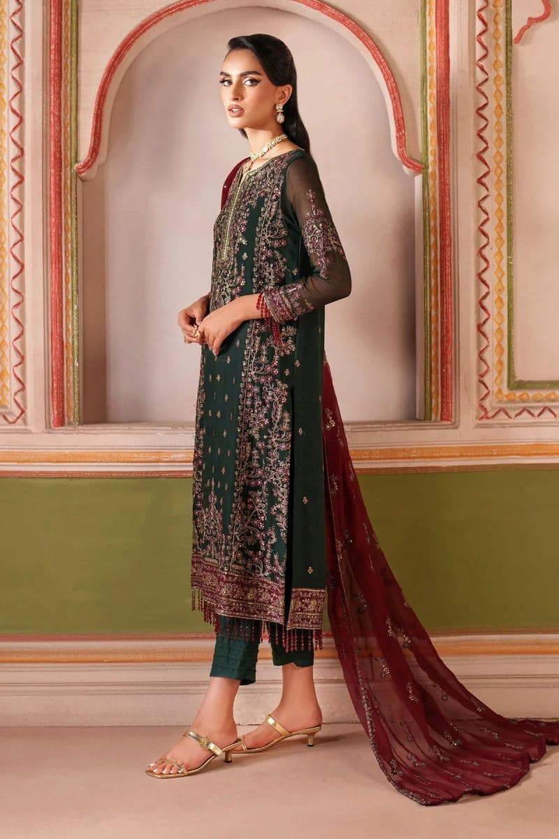 Embroidered Raw Silk Unstitched Suit (MUF-07) thumbnail