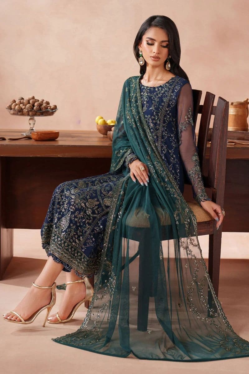 Embroidered Raw Silk Unstitched Suit (MUF-03) thumbnail