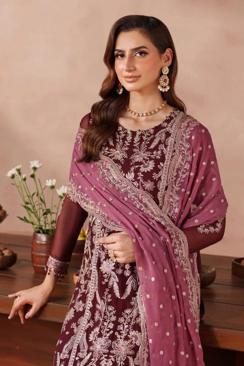 Embroidered Raw Silk Unstitched Suit (MUF-02) thumbnail