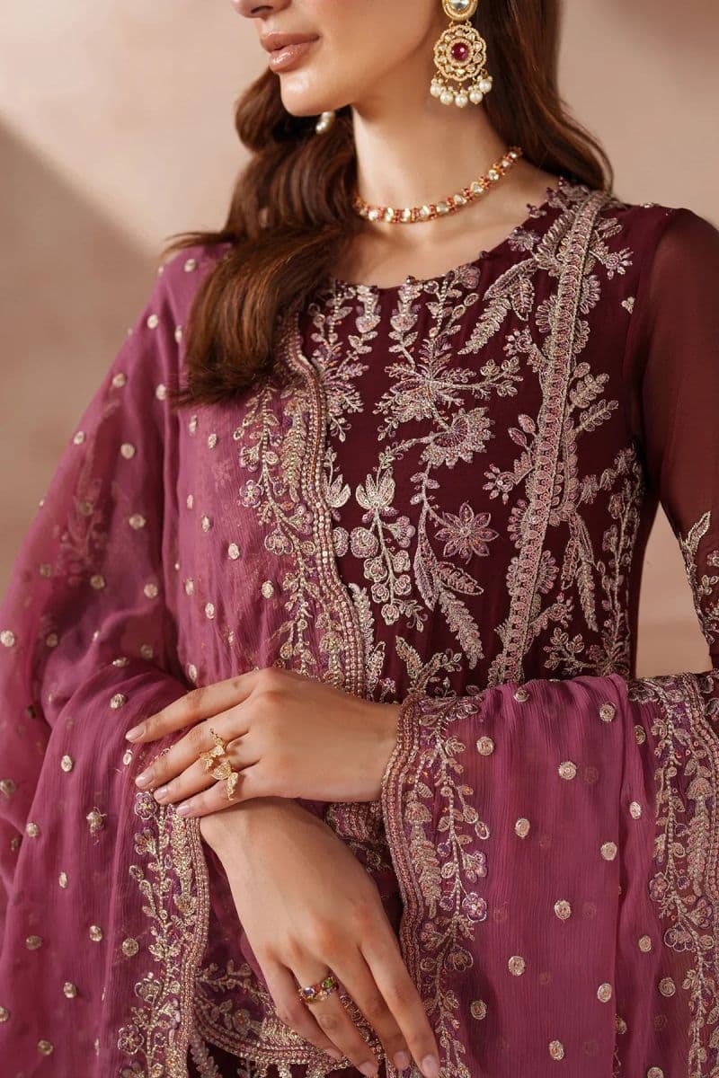 Embroidered Raw Silk Unstitched Suit (MUF-02) thumbnail