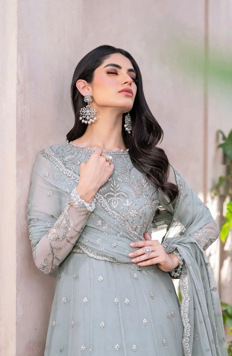 Embroidered Raw Silk Unstitched Suit (SBA-04) thumbnail