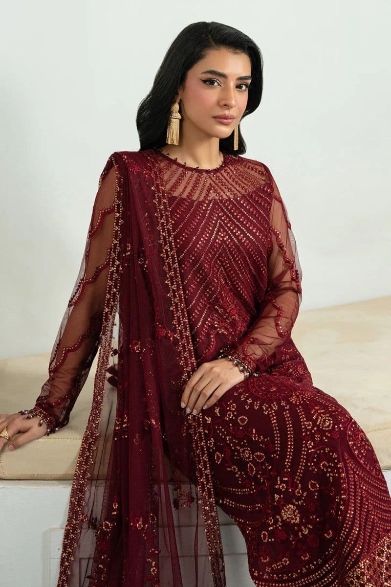 Embroidered Raw Silk Unstitched Suit (ZRI-08) thumbnail