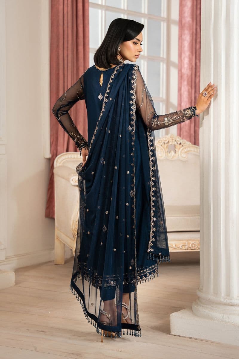 Embroidered Raw Silk Unstitched Suit (ZNAF-02) thumbnail