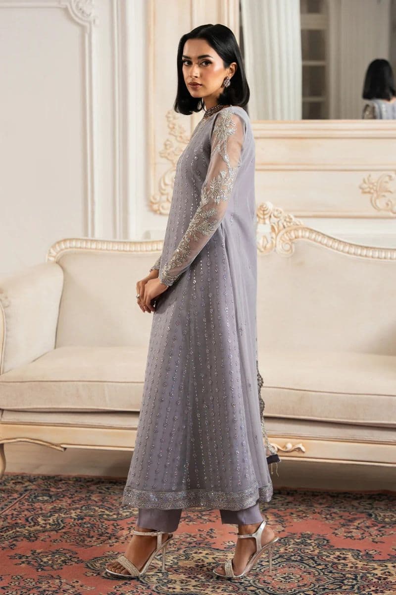 Embroidered Raw Silk Unstitched Suit (ZNAF-01) thumbnail
