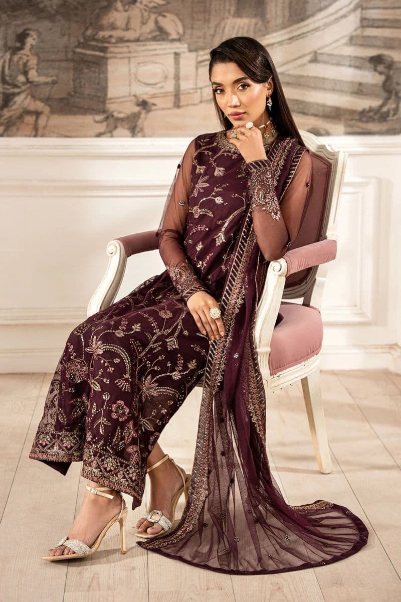 Embroidered Raw Silk Unstitched Suit (ZFE-06) thumbnail