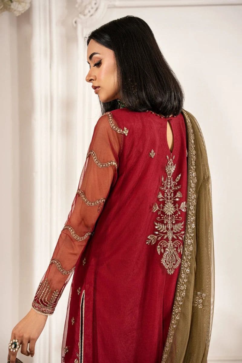 Embroidered Raw Silk Unstitched Suit (ZFE-02) thumbnail