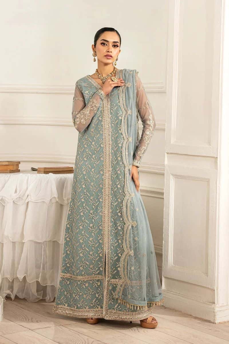 Embroidered Raw Silk Unstitched Suit (ZFE-01)
