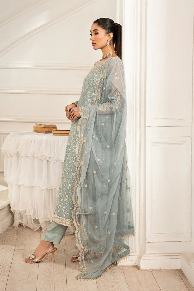 Embroidered Raw Silk Unstitched Suit (ZFE-01) thumbnail