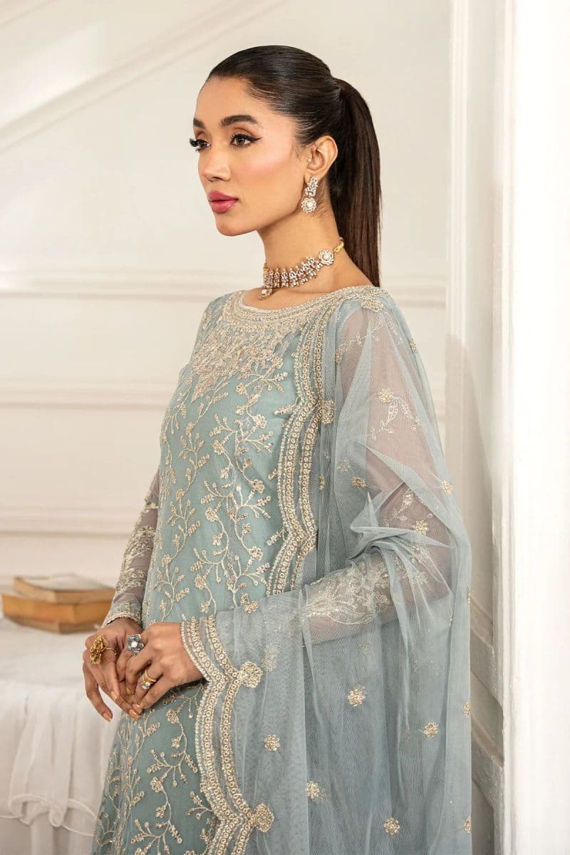 Embroidered Raw Silk Unstitched Suit (ZFE-01) thumbnail