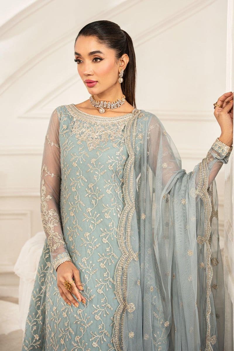 Embroidered Raw Silk Unstitched Suit (ZFE-01) thumbnail
