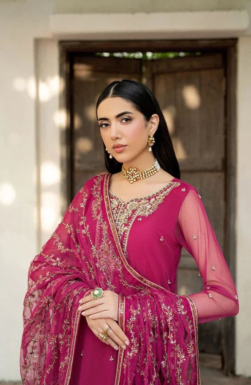 Embroidered Raw Silk Ready-to-Wear Suit (HW-01) thumbnail