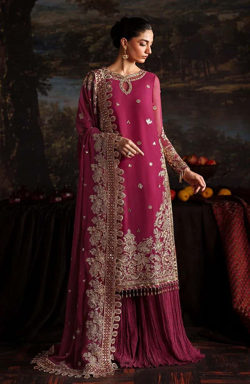 Embroidered Raw Silk Unstitched Suit (PRC-05)