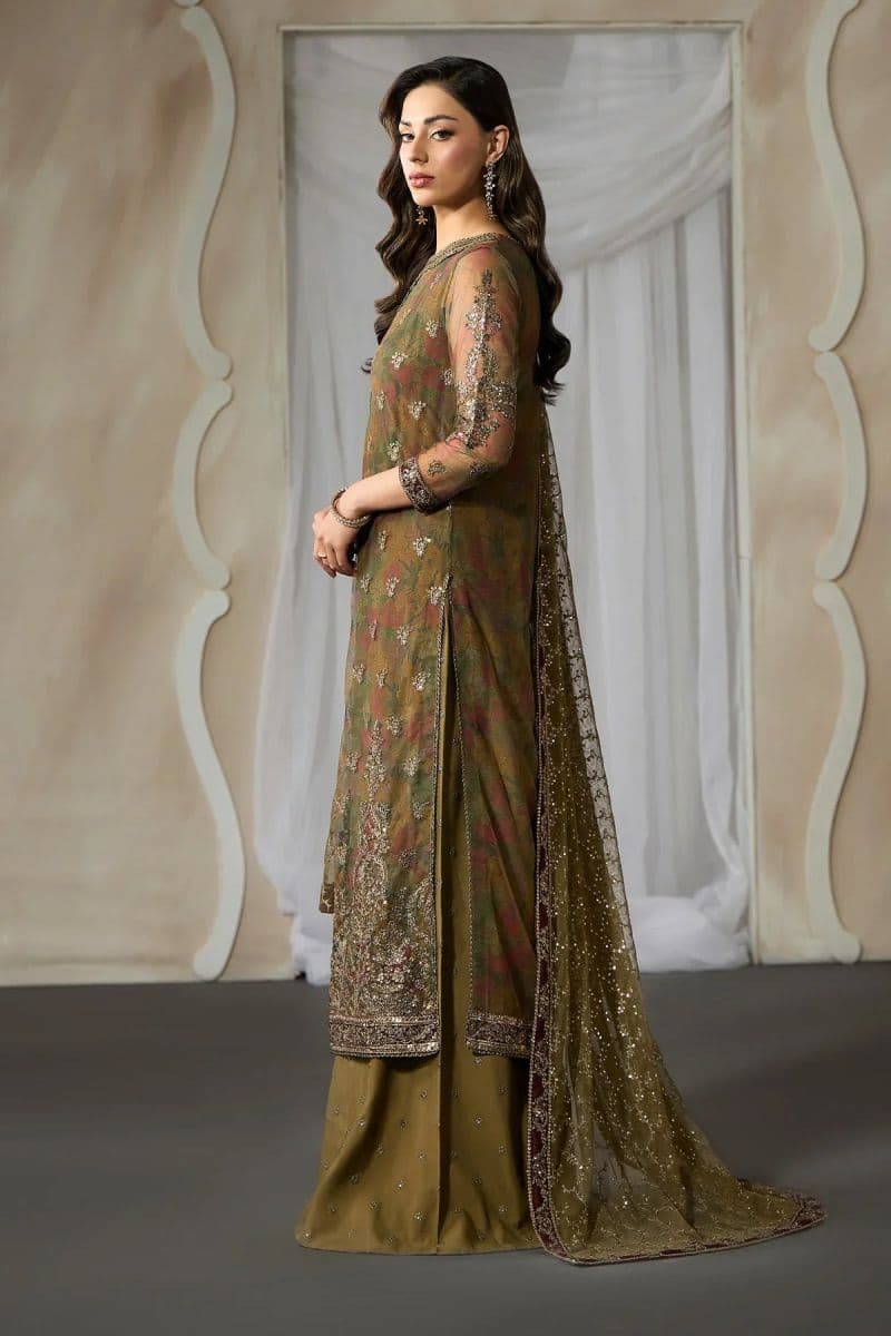 Embroidered Raw Silk Unstitched Suit (PE-05) thumbnail