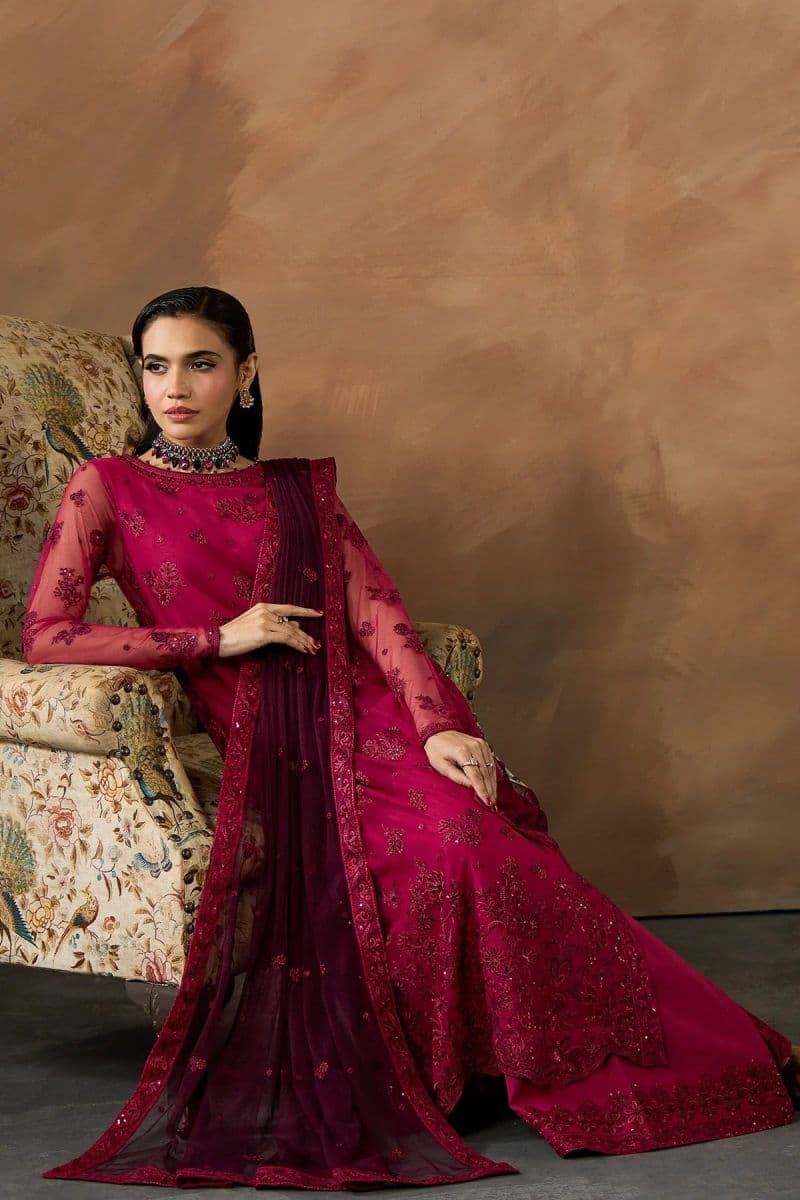 Embroidered Raw Silk Unstitched Suit (DK-01) thumbnail
