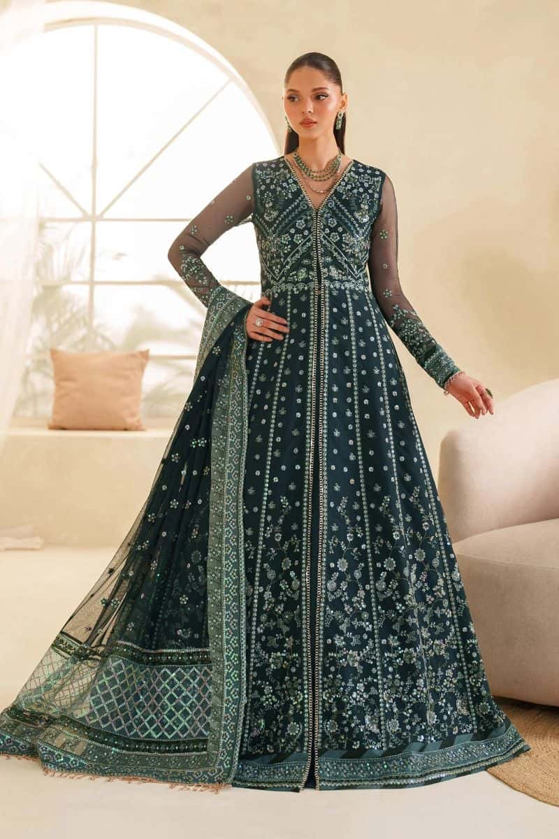 Embroidered Raw Silk Unstitched Suit