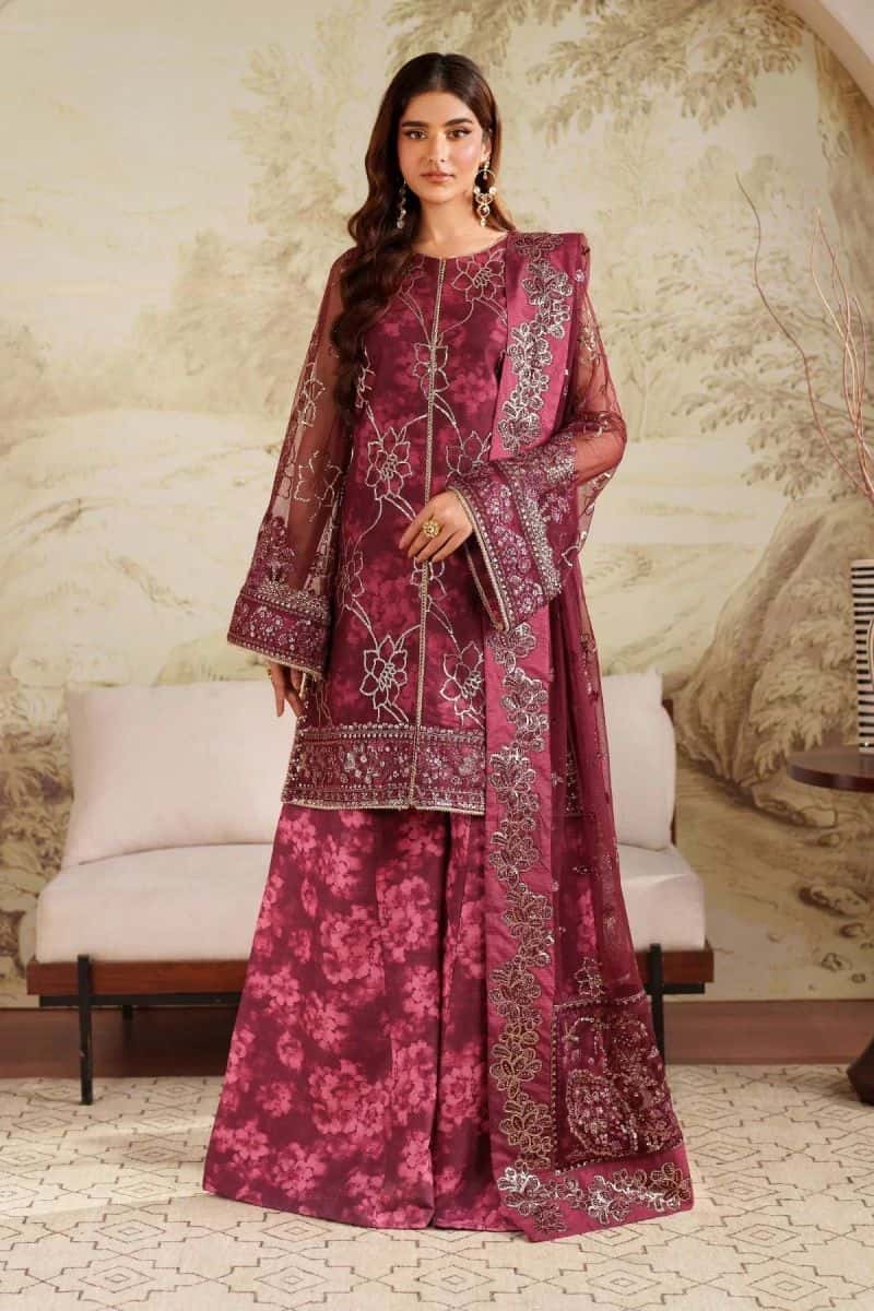 Embroidered Raw Silk 2 Piece Unstitched Suit (ZPE-07)