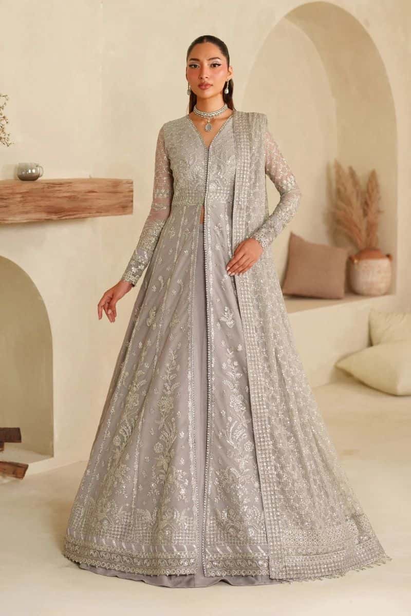 Embroidered Raw Silk 3 Piece Unstitched Suit