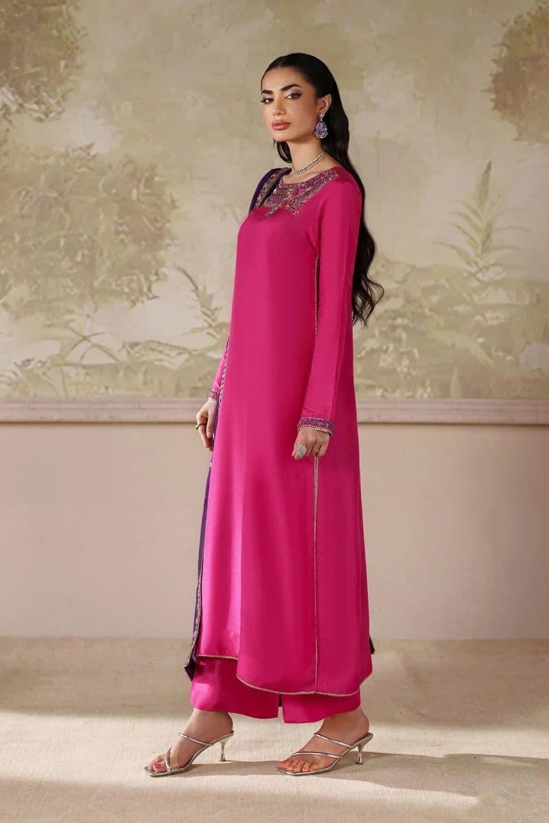 Embroidered Chiffon Unstitched Suit (SHE-04) thumbnail