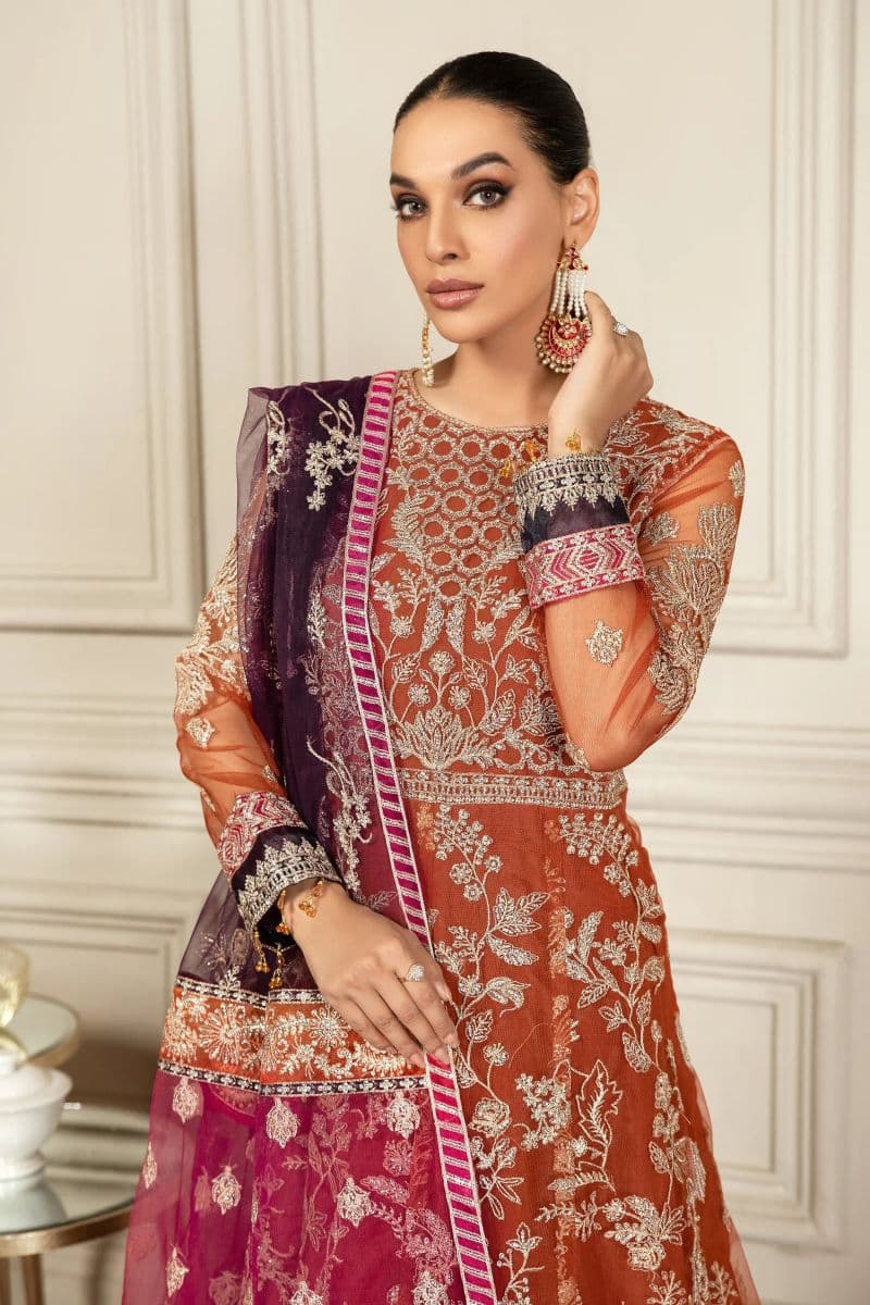 Embroidered Raw Silk Unstitched Suit thumbnail