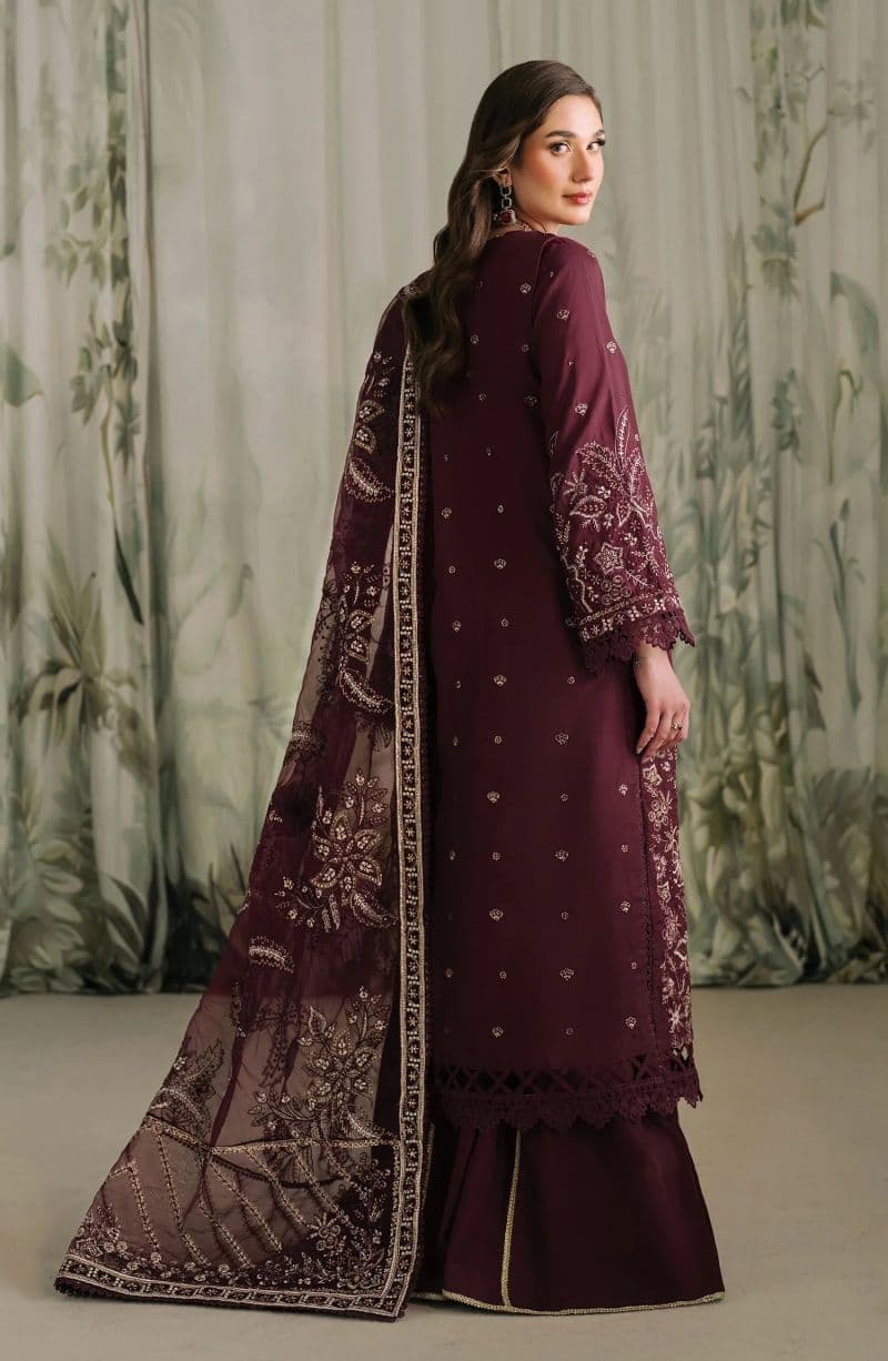 Embroidered Raw Silk Unstitched Suit (RW-04) thumbnail