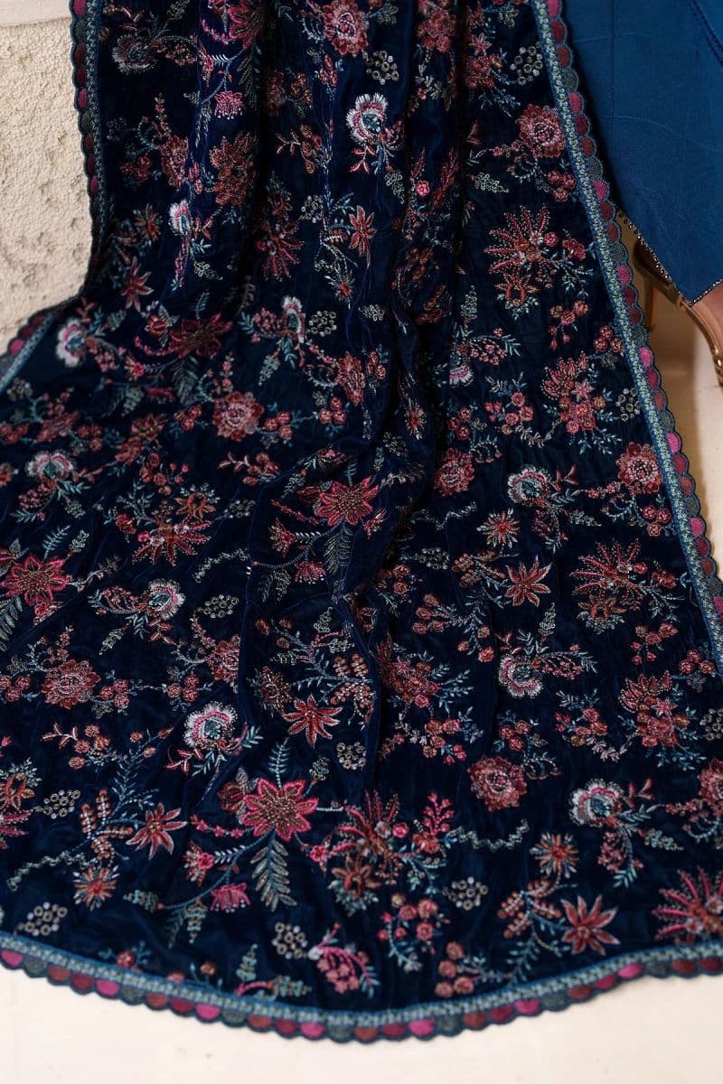 Embroidered Raw Silk Unstitched Suit (VS-01) thumbnail