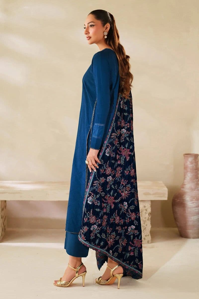Embroidered Raw Silk Unstitched Suit (VS-01) thumbnail