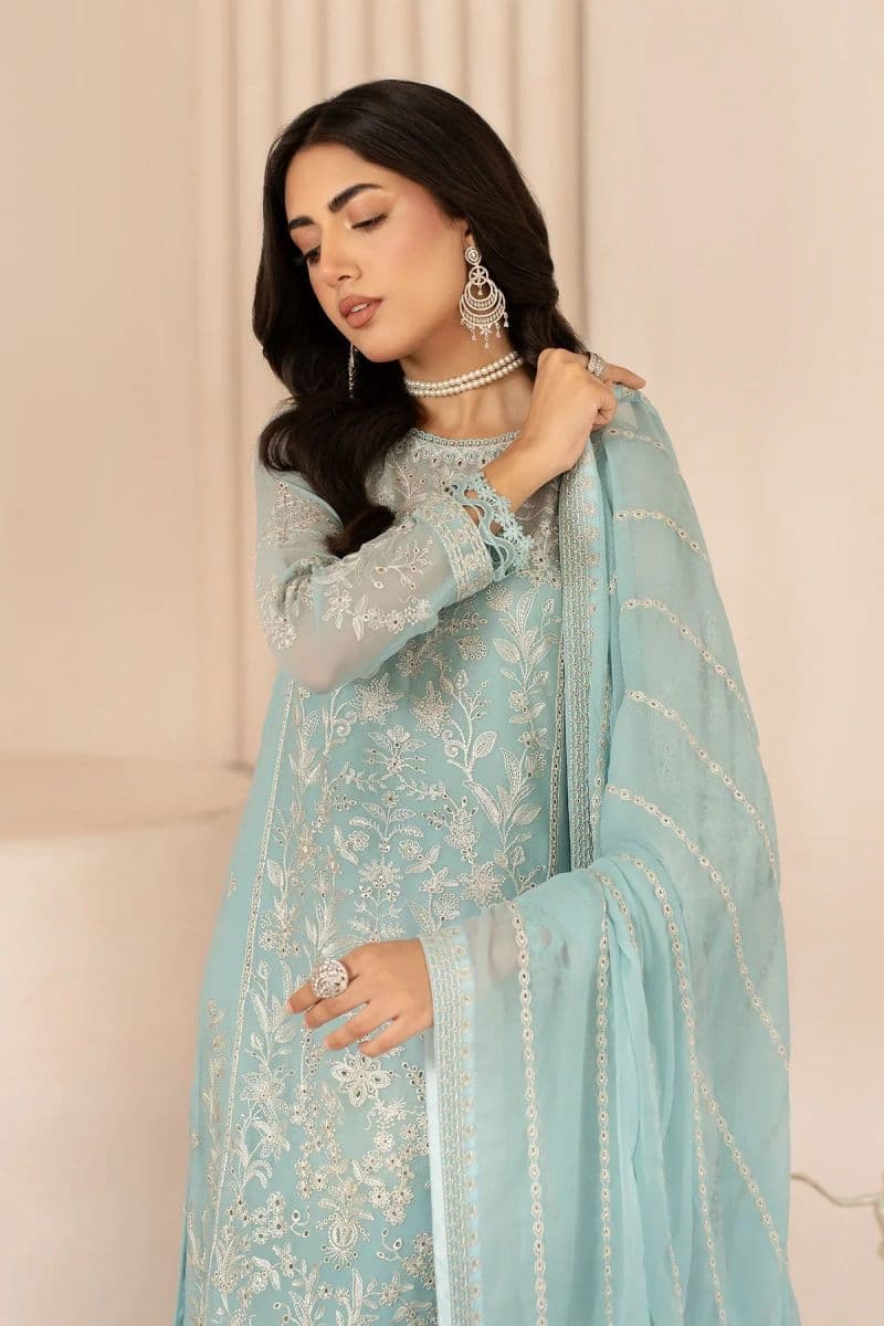 Embroidered Raw Silk Unstitched Suit (ZL-02) thumbnail