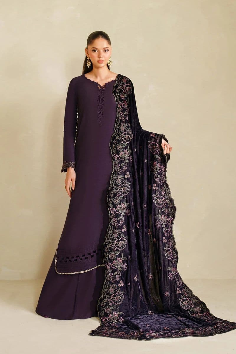 Embroidered Raw Silk Unstitched Suit (VS-04) thumbnail