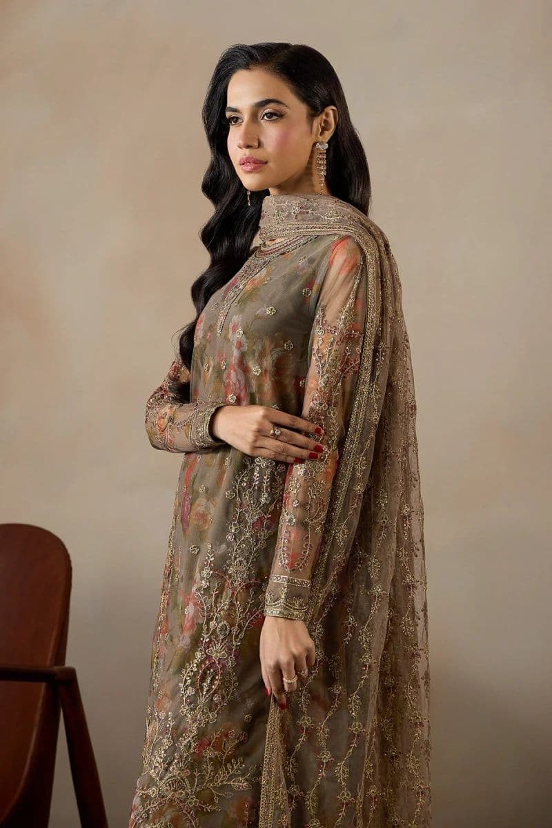 Embroidered Raw Silk Ready-to-Wear Suit (PE-02) thumbnail