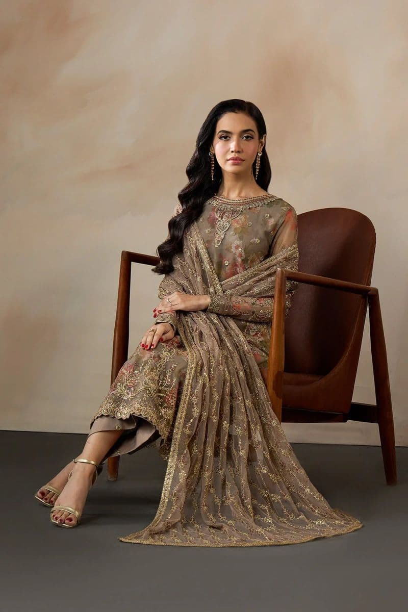 Embroidered Raw Silk Ready-to-Wear Suit (PE-02) thumbnail