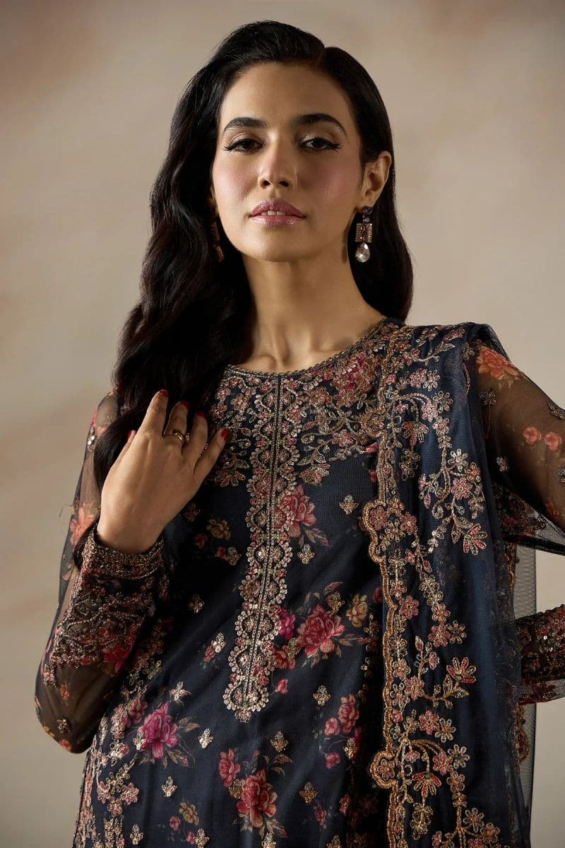 Embroidered Raw Silk Ready-to-Wear Suit (PE-01) thumbnail