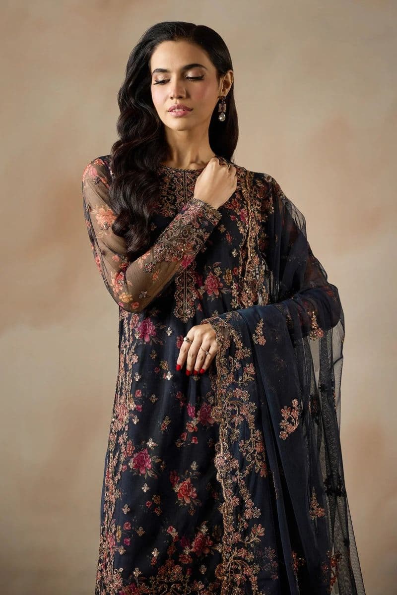 Embroidered Raw Silk Ready-to-Wear Suit (PE-01) thumbnail