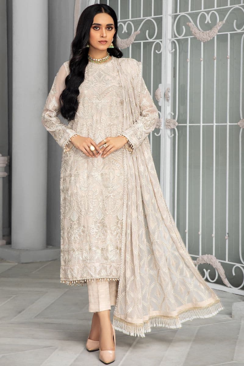 Embroidered Raw Silk Unstitched Suit thumbnail