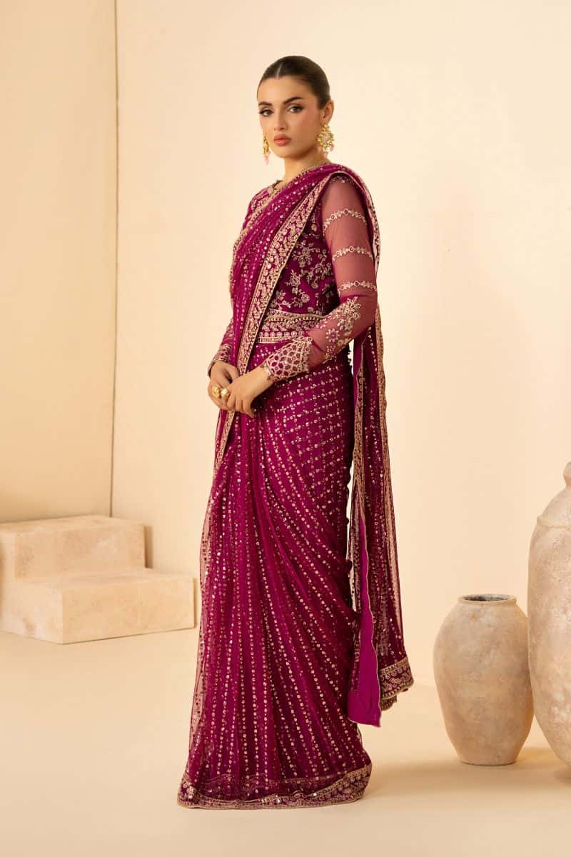 Embroidered Silk Unstitched Suit - alternate view