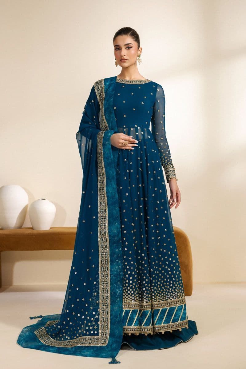 Embroidered Chiffon Unstitched Suit thumbnail