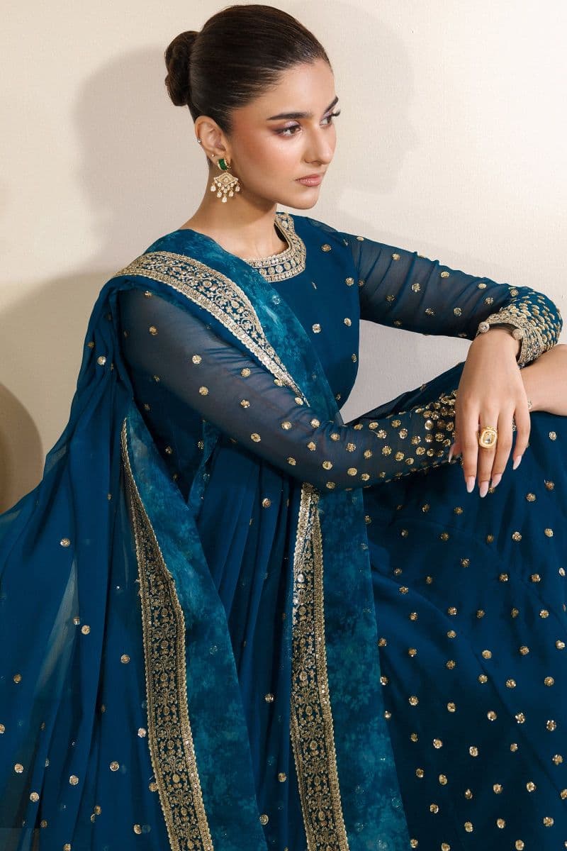 Embroidered Chiffon Unstitched Suit thumbnail