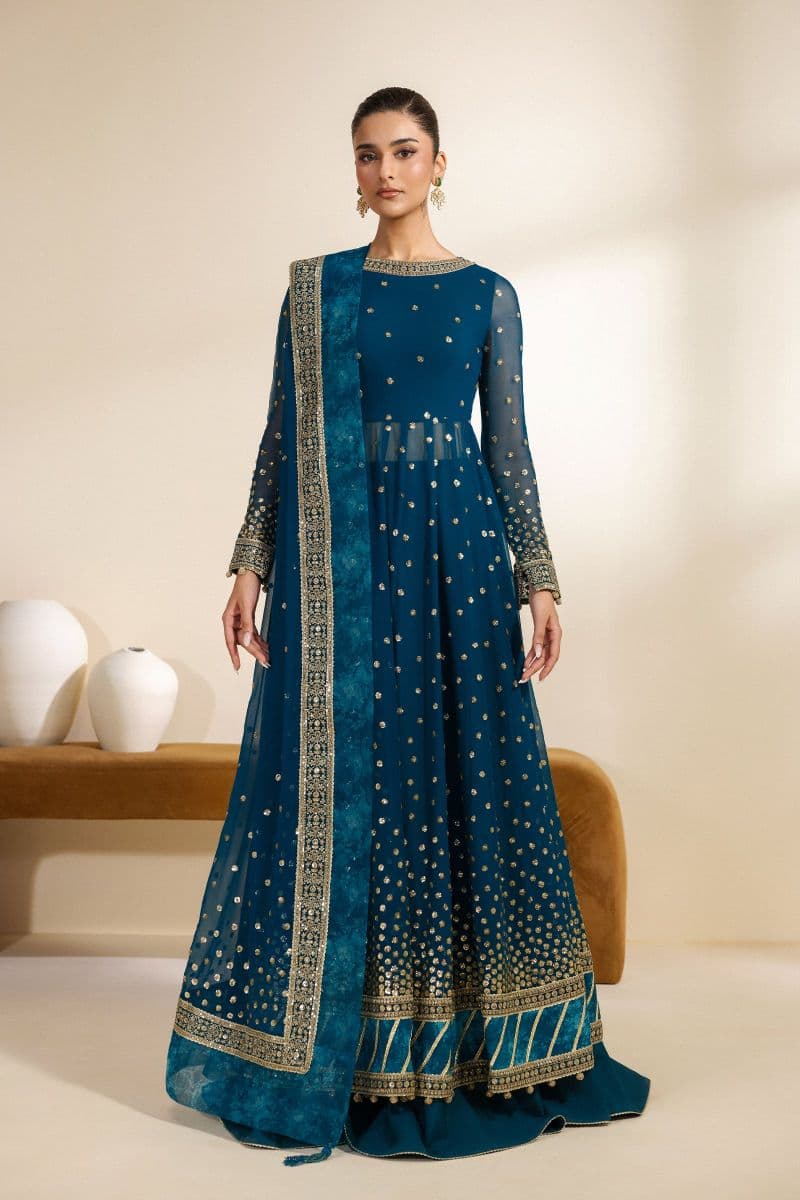 Embroidered Chiffon Unstitched Suit thumbnail