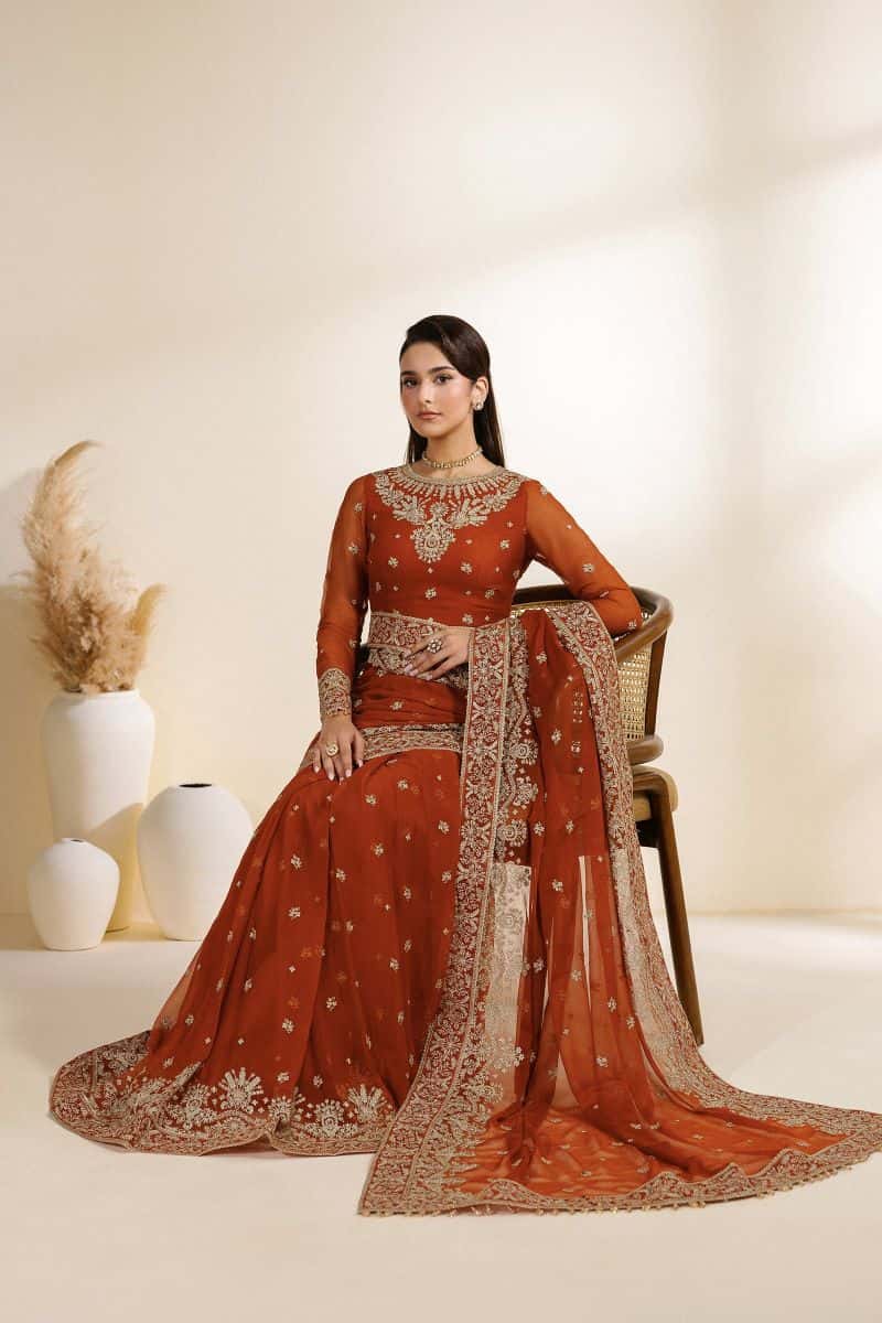 Embroidered Chiffon Unstitched Suit - alternate view
