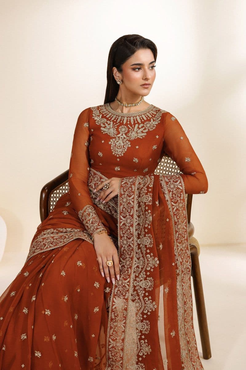 Embroidered Chiffon Unstitched Suit thumbnail
