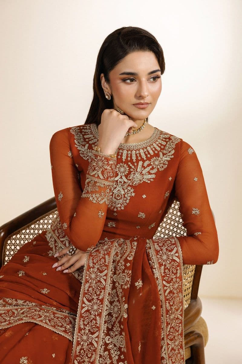 Embroidered Chiffon Unstitched Suit thumbnail